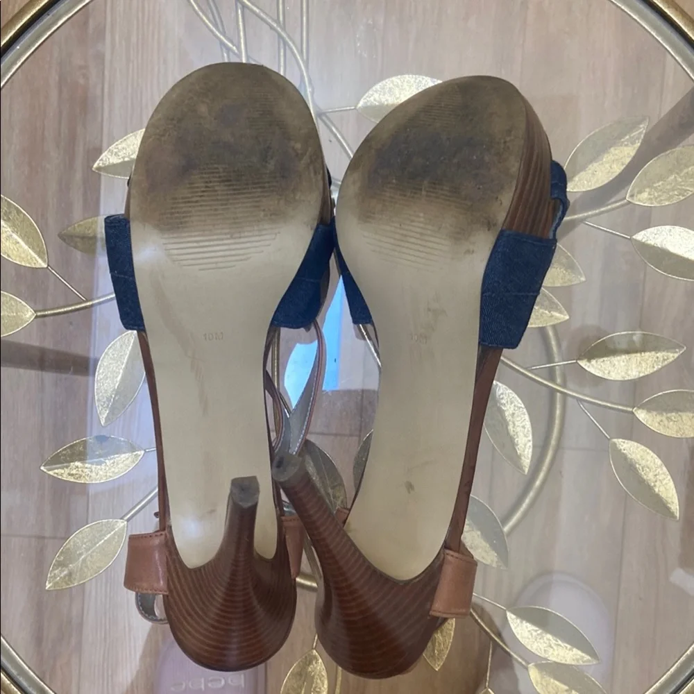 Guess Women's Brown and Blue Sandals - Picture 4 of 4